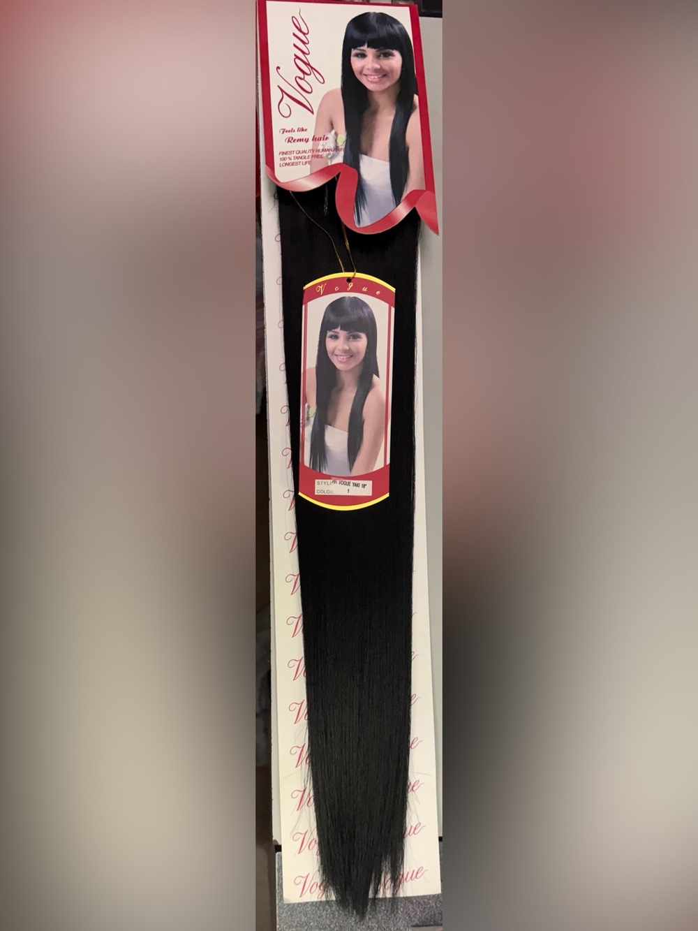 Vogue hair. 100% human hair. Yaki straight.